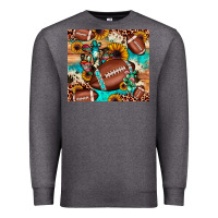 Charcoal Heather football cactus sunflower Premium Sweatshirt - JahusDesignShop