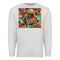Dove Grey football cactus sunflower Premium Sweatshirt - JahusDesignShop