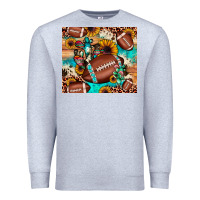 Heather Grey football cactus sunflower Premium Sweatshirt - JahusDesignShop