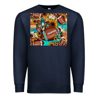 Navy football cactus sunflower Premium Sweatshirt - JahusDesignShop