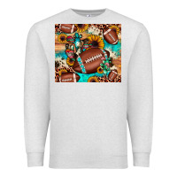 Oatmeal Heather football cactus sunflower Premium Sweatshirt - JahusDesignShop