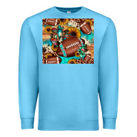 Ocean Blue football cactus sunflower Premium Sweatshirt - JahusDesignShop