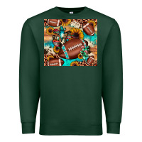 Sports Green football cactus sunflower Premium Sweatshirt - JahusDesignShop