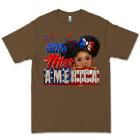 Cacao little miss america black girl peekaboo Premium Tee - CowGirlArtShop