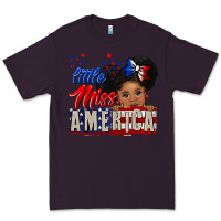 Plum little miss america black girl peekaboo Premium Tee - CowGirlArtShop