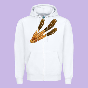 Mexican Churro's Zipper Hoodie Designed By Adodesignshop