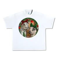 White Baby Goats Christmas Urban Heavy Tee - RanaPortraitStore