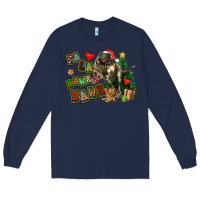 Navy Fa La La Trex Christmas Long Sleeve Tee - FaDigitalArtStudio