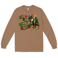 Toasted Coconut Fa La La Trex Christmas Long Sleeve Tee - FaDigitalArtStudio