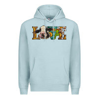 Blue Mist Western Love Holstein Cow Premium Hoodie - LillyAllenDesigns