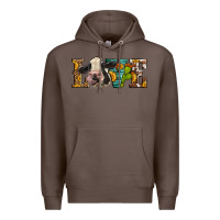 Coffee Western Love Holstein Cow Premium Hoodie - LillyAllenDesigns