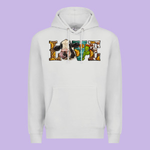 Western Love Holstein Cow Premium Hoodie Designed By Lillyallendesigns