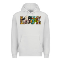Dove Grey Western Love Holstein Cow Premium Hoodie - LillyAllenDesigns