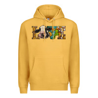 Mustard Western Love Holstein Cow Premium Hoodie - LillyAllenDesigns