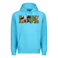 Ocean Blue Western Love Holstein Cow Premium Hoodie - LillyAllenDesigns