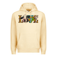 Pina Colada Western Love Holstein Cow Premium Hoodie - LillyAllenDesigns