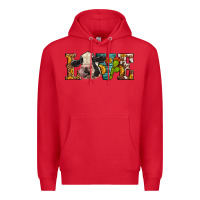 Red Western Love Holstein Cow Premium Hoodie - LillyAllenDesigns