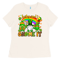 Bone St. Patrick's Lucky and i gnome it Ladies Tee - OliviaCreatesArt