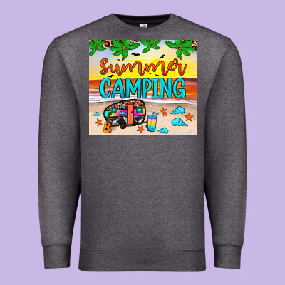 Summer Camping Premium Sweatshirt Designed By Jahusdesignshop
