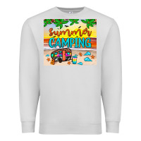 Dove Grey summer camping Premium Sweatshirt - JahusDesignShop