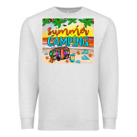 Oatmeal Heather summer camping Premium Sweatshirt - JahusDesignShop