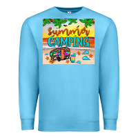 Ocean Blue summer camping Premium Sweatshirt - JahusDesignShop