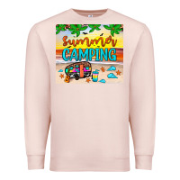 Pale Pink summer camping Premium Sweatshirt - JahusDesignShop