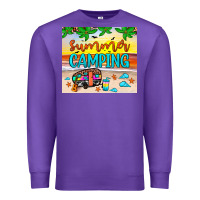 Purple summer camping Premium Sweatshirt - JahusDesignShop
