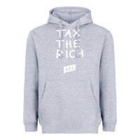 Heather Grey aoc tax the rich Heavyweight Hoodie - baoMotion