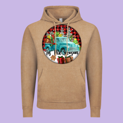 Tis The Season Truck Vintage Hoodie Designed By Fadigitalartstudio