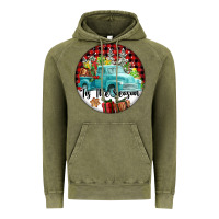 Vintage Olive Tis The Season Truck Vintage Hoodie - FaDigitalArtStudio