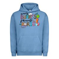 Pigment Pebble Blue Every Bunnys Favorite Nurse Urban Hoodie - RanaPortraitStore