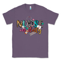 Lavender Nurse on duty Classic Tee - CowGirlArtShop