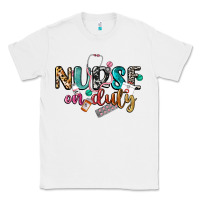 White Nurse on duty Classic Tee - CowGirlArtShop
