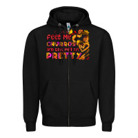 Black feed me churros and tell me i am pretty Zipper Hoodie - AdoDesignShop