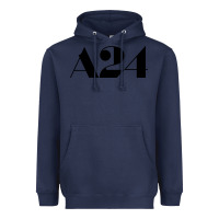 Navy a24  entertainment Heavyweight Hoodie - baoMotion