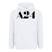 White a24  entertainment Heavyweight Hoodie - baoMotion