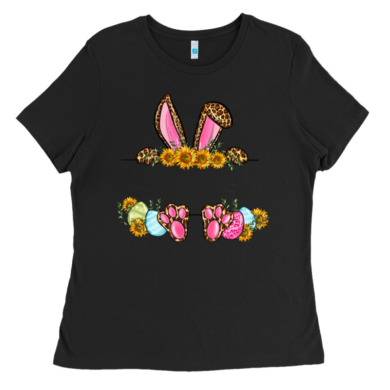 Western Easter Bunny Name Frame Ladies Tee by OliviaCreatesArt | Teevron