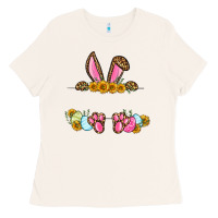 Bone Western Easter bunny name frame Ladies Tee - OliviaCreatesArt