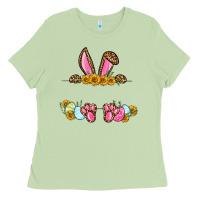 Matcha Western Easter bunny name frame Ladies Tee - OliviaCreatesArt