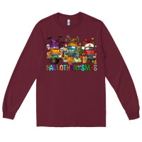 Burgundy hallothanksmas trucks Long Sleeve Tee - FaDigitalArtStudio