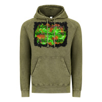 Vintage Olive halloween leopard lines background Vintage Hoodie - BundleAndBundleShop