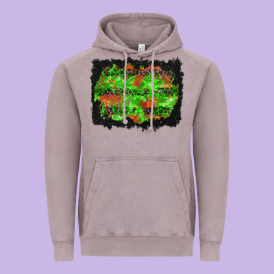 Halloween Leopard Lines Background Vintage Hoodie Designed By Bundleandbundleshop
