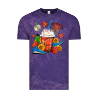 Cloud Purple Basketball Frappe Coffee Vintage Tee - FaDigitalArtStudio