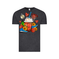 Vintage Black Basketball Frappe Coffee Vintage Tee - FaDigitalArtStudio