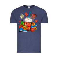 Vintage Denim Basketball Frappe Coffee Vintage Tee - FaDigitalArtStudio