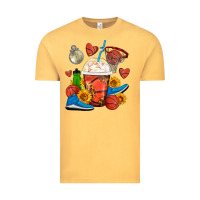 Vintage Mustard Basketball Frappe Coffee Vintage Tee - FaDigitalArtStudio