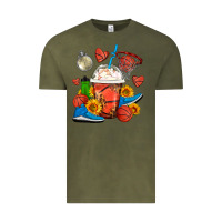 Vintage Olive Basketball Frappe Coffee Vintage Tee - FaDigitalArtStudio