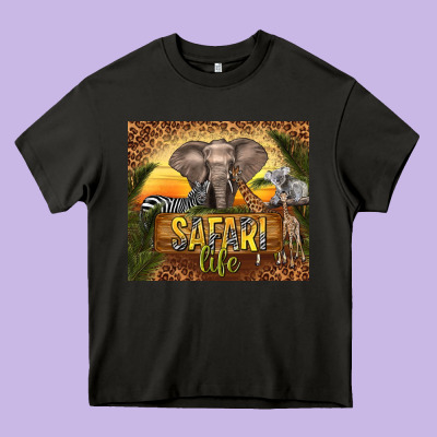 Safari Life Heavy Core Tee Designed By Tumblerdesignbyshophia