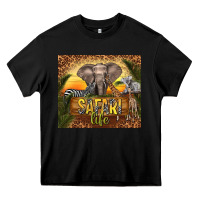 Black safari life Heavy Core Tee - TumblerDesignByShophia